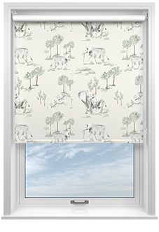Elephant Herd, Plain - Roller Blind